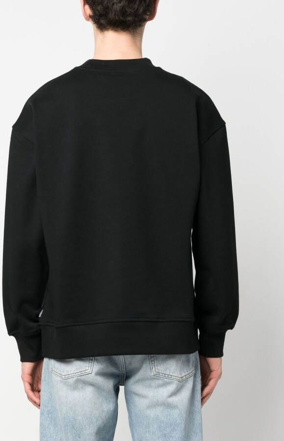 Moose Knuckles Sweater met logopatch Zwart