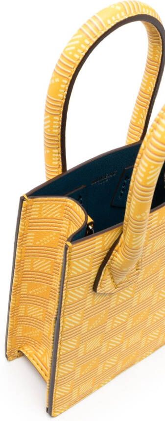 Moreau Schoudertas met logoprint Geel