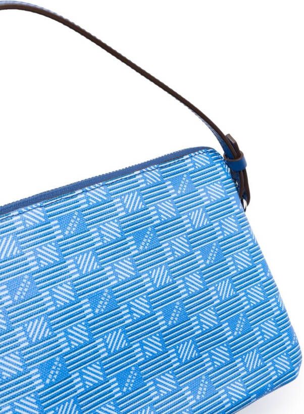 Moreau Clutch met monogramprint Blauw