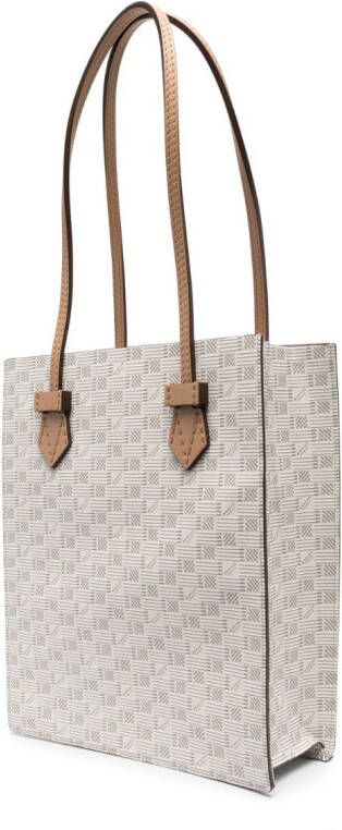 Moreau netti leren shopper Beige