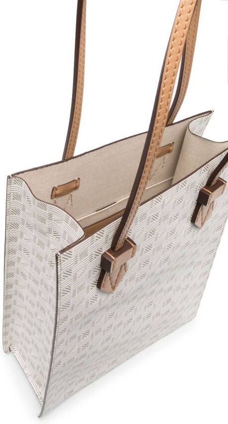 Moreau netti leren shopper Beige