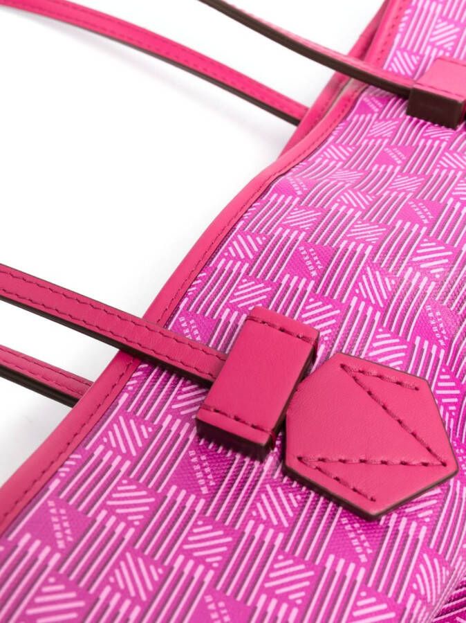 Moreau Saint Tropez leren shopper Roze