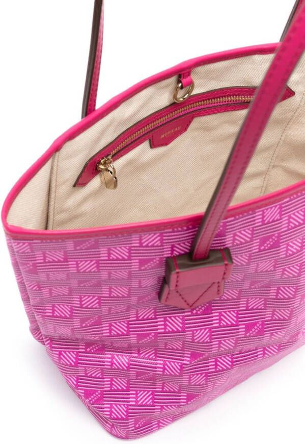 Moreau Saint Tropez leren shopper Roze