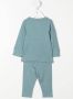 MORI Ribgebreide pyjama Blauw - Thumbnail 2