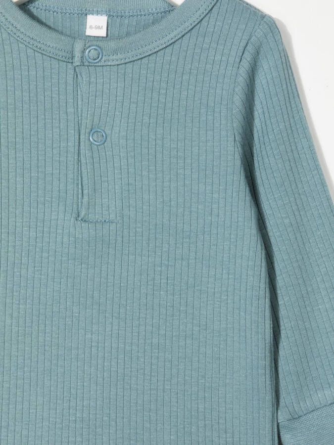 MORI Ribgebreide pyjama Blauw