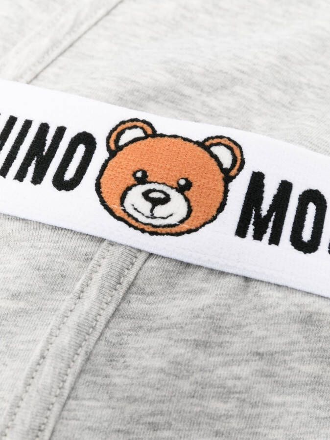 Moschino Twee slips met logo Grijs