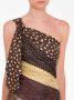 Moschino Asymmetrische jurk Bruin - Thumbnail 3