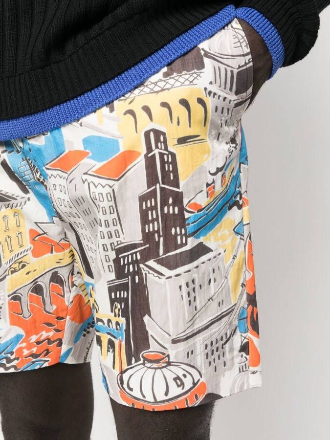 Moschino Bermuda shorts met grafische print Grijs