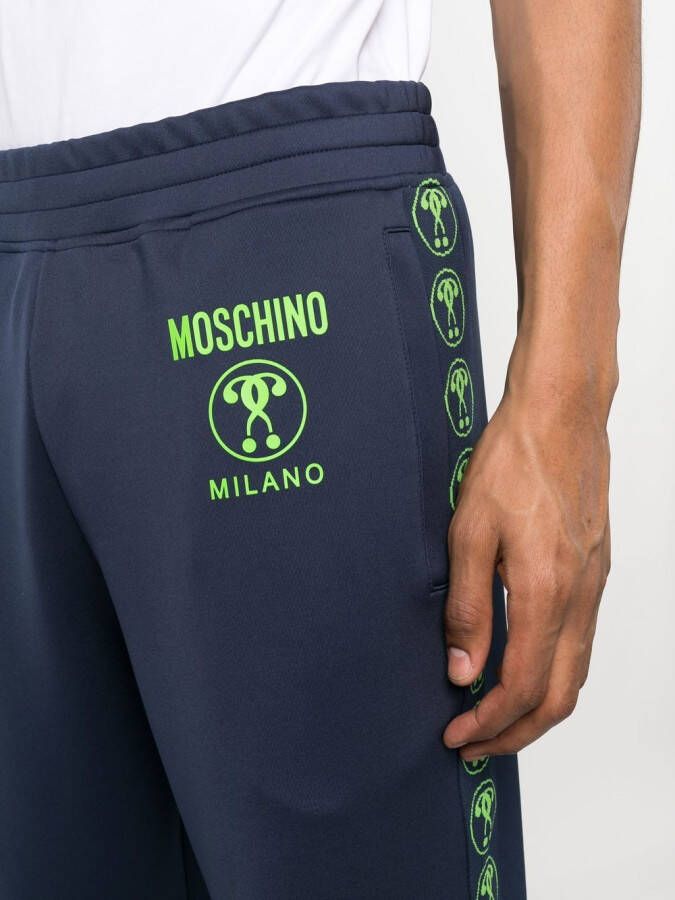 Moschino Bermuda shorts met logoprint Blauw