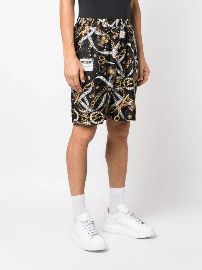 Moschino Bermuda shorts met print Zwart