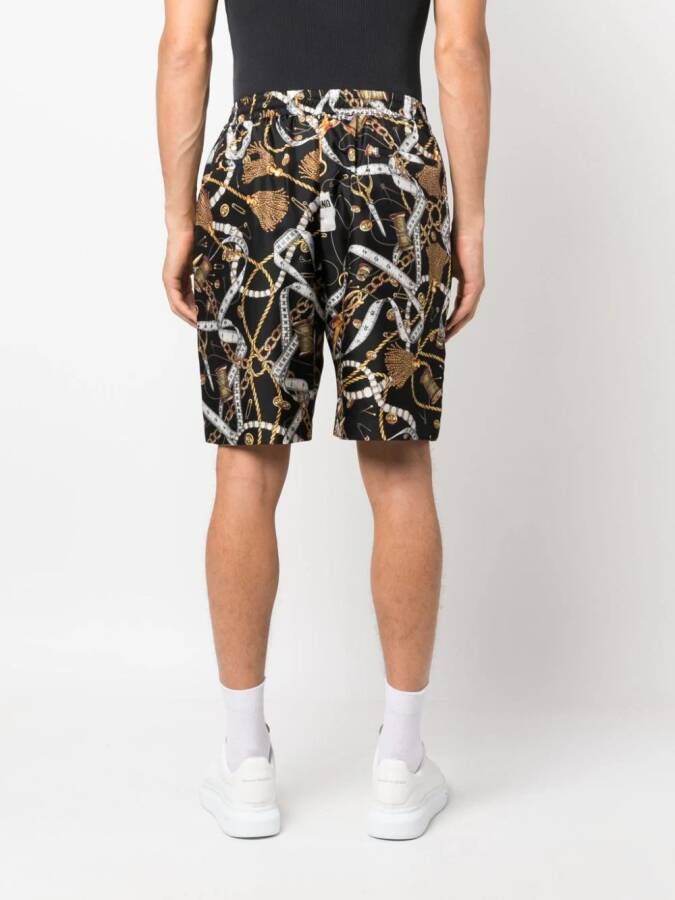 Moschino Bermuda shorts met print Zwart