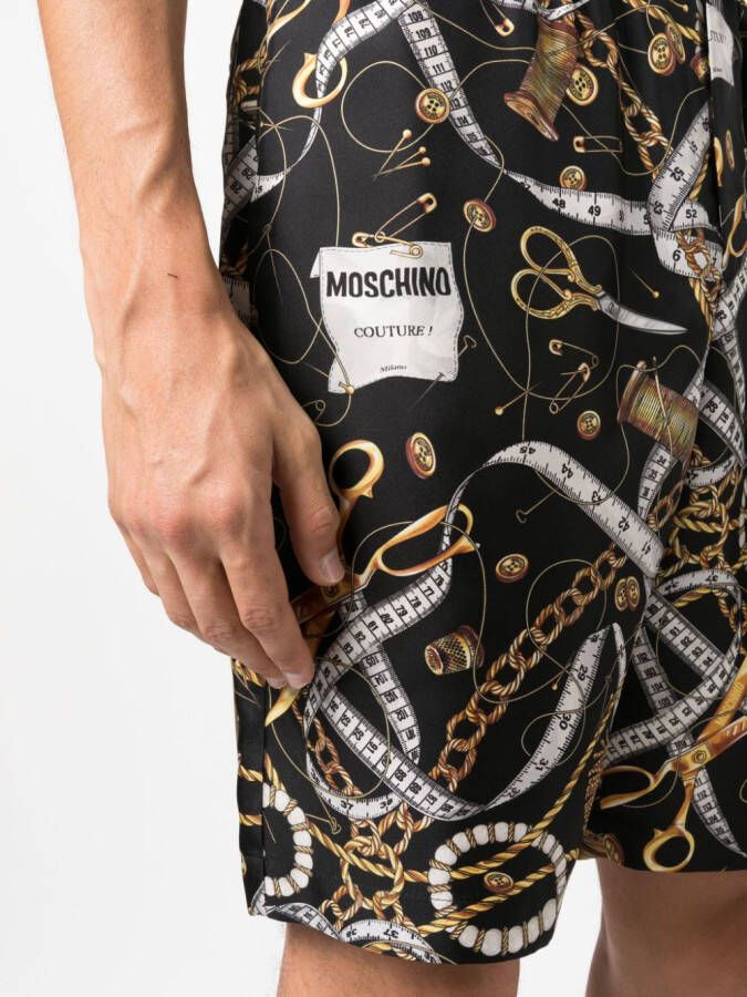 Moschino Bermuda shorts met print Zwart