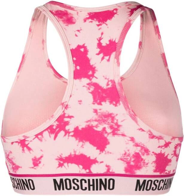 Moschino Bh met abstracte print Roze