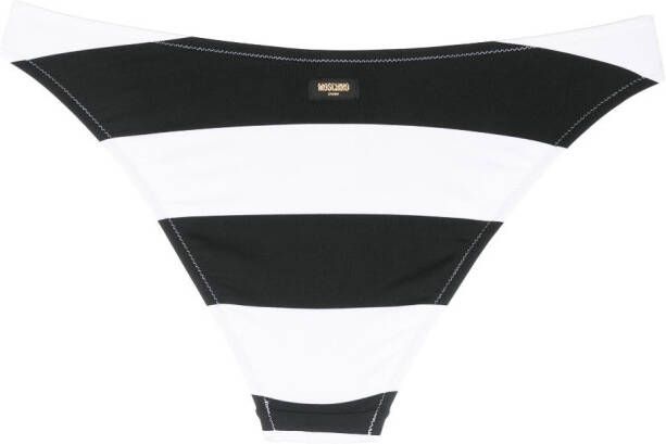 Moschino Bikinislip met logopatch Zwart