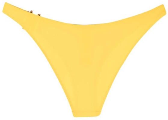 Moschino Bikinislip met logoplakkaat Geel
