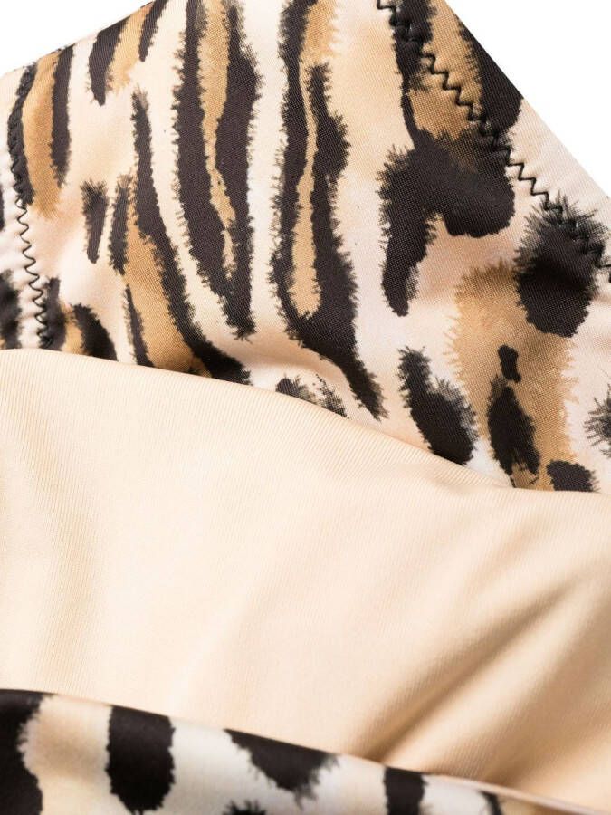 Moschino Bikinislip met luipaardprint Beige
