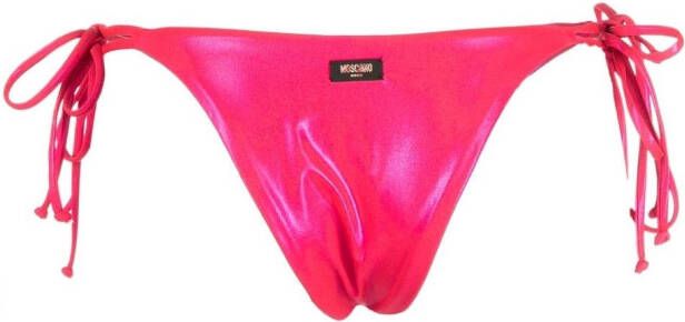 Moschino Bikinislip met zijstrik Roze