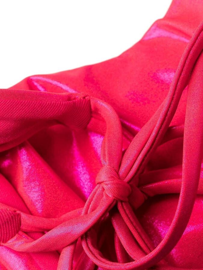 Moschino Bikinislip met zijstrik Roze