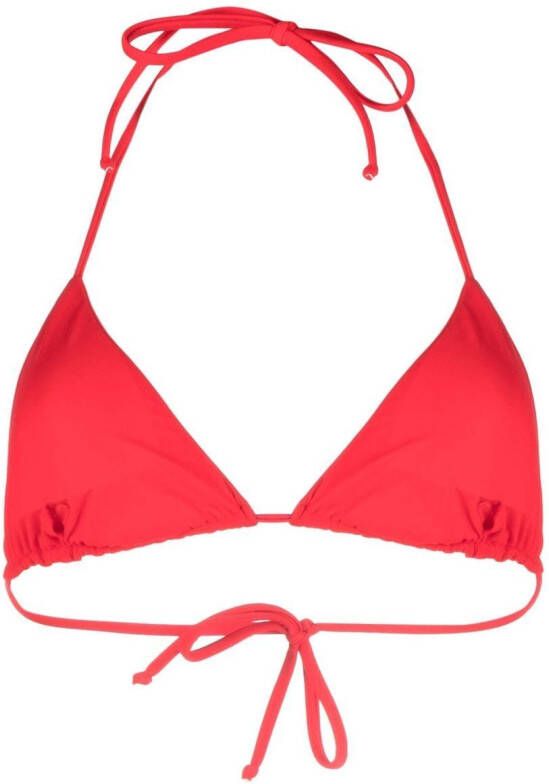 Moschino Bikinitop met logoprint Rood