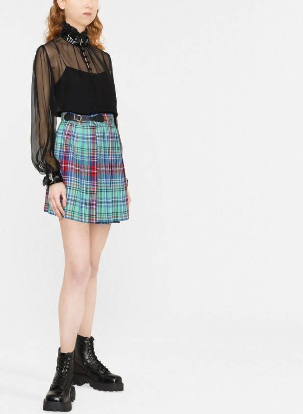 Moschino Blouse met gespkraag Zwart