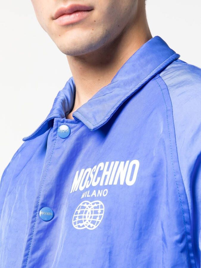 Moschino Bomberjack met logoprint Blauw