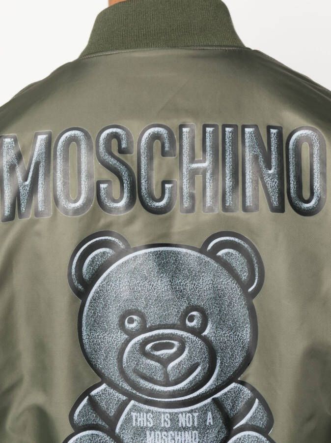 Moschino Bomberjack met logoprint Groen