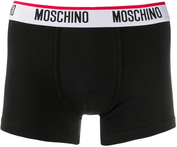 Moschino Boxershorts met logo afwerking Zwart