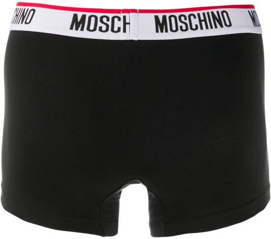 Moschino Boxershorts met logo afwerking Zwart