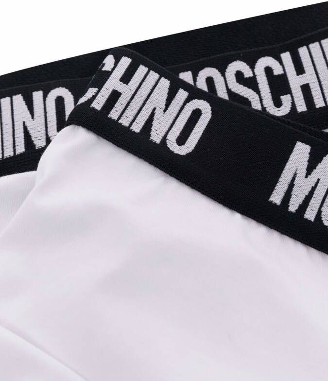 Moschino Boxershorts met logo tailleband Wit