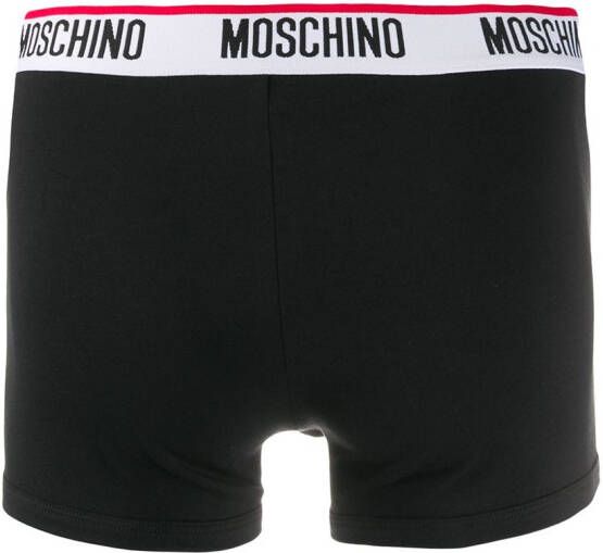 Moschino Boxershorts met logo tailleband Zwart