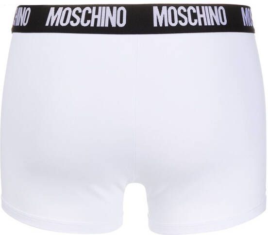 Moschino Boxershorts met logo Wit