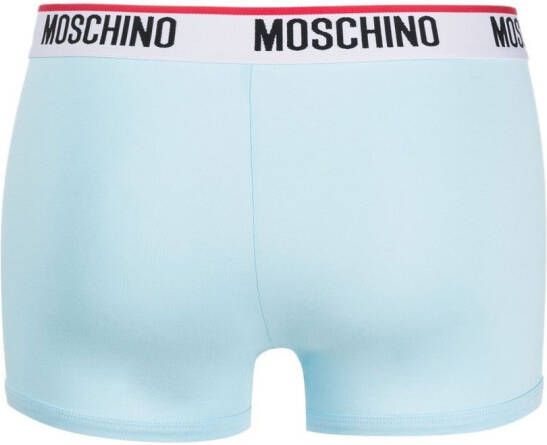 Moschino Boxershorts met logoband Blauw