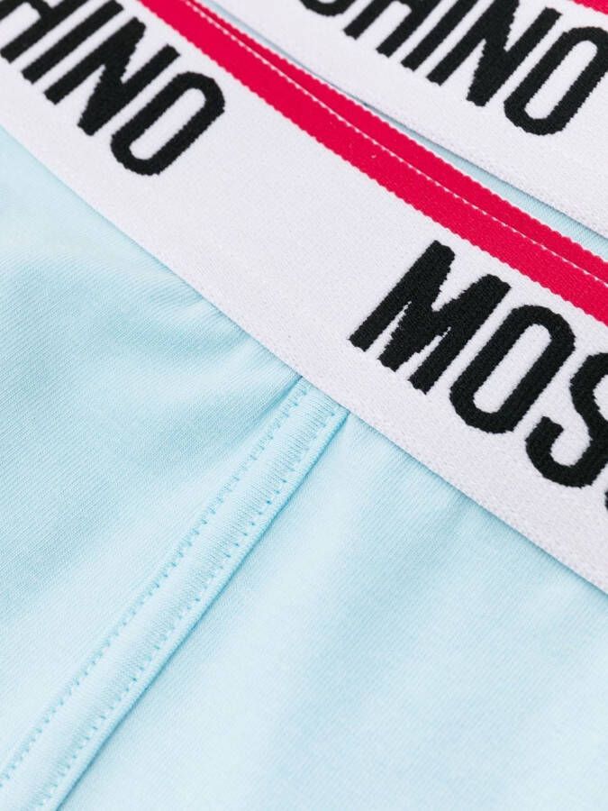 Moschino Boxershorts met logoband Blauw