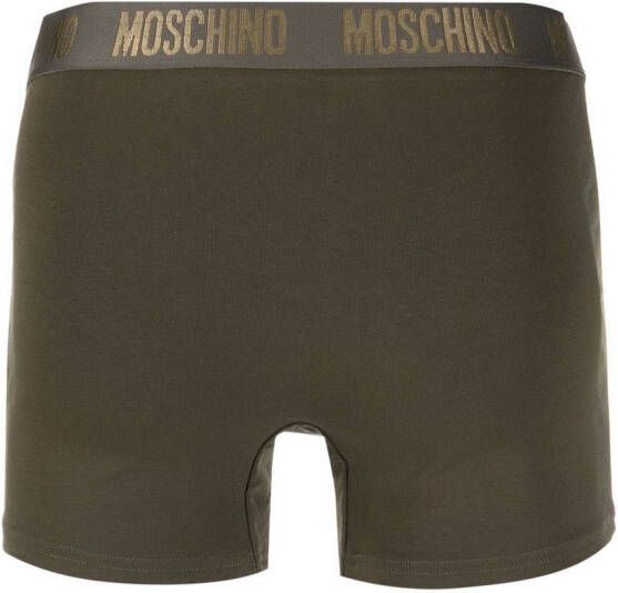 Moschino Boxershorts met logoband Groen