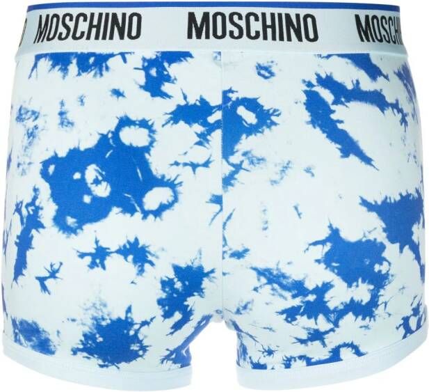 Moschino Boxershorts met tie-dye Blauw