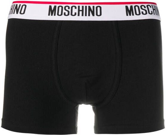 Moschino Boxershorts set met logo tailleband Zwart