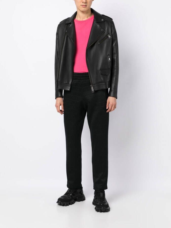 Moschino Broek met logoprint Zwart