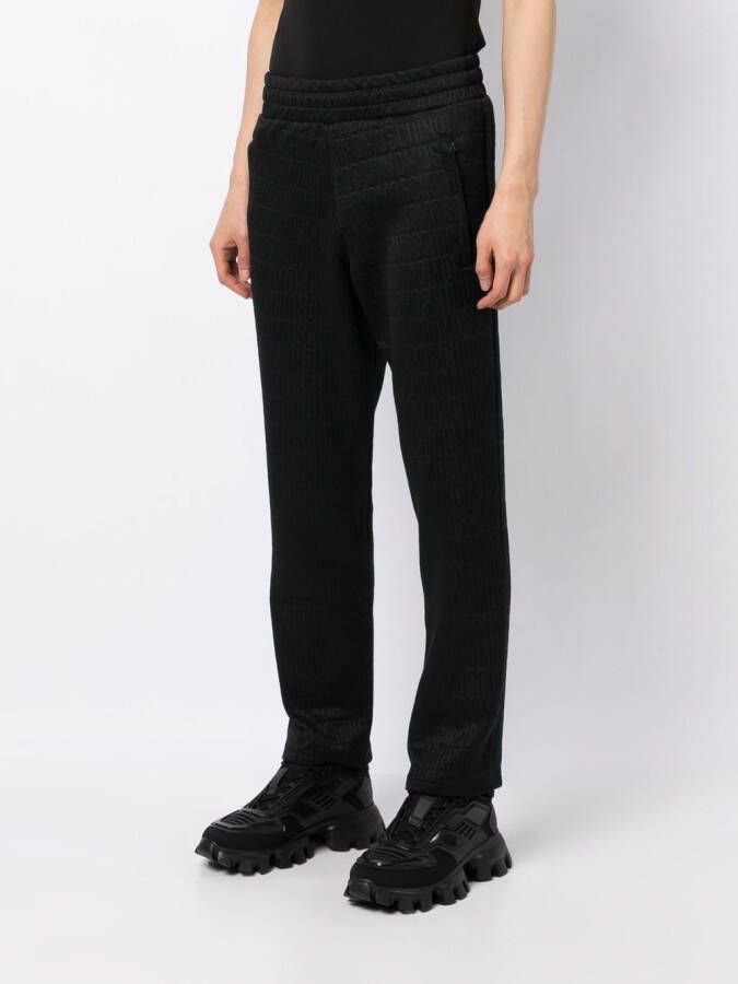 Moschino Broek met logoprint Zwart