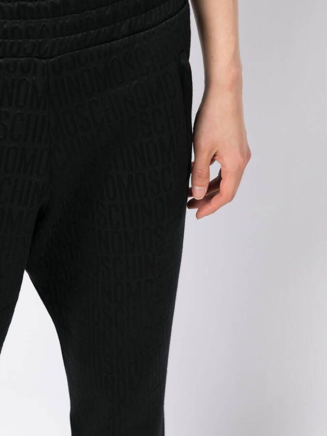 Moschino Broek met logoprint Zwart