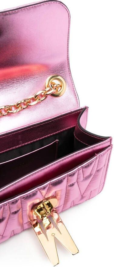 Moschino Bucket-tas met logo-reliëf Roze