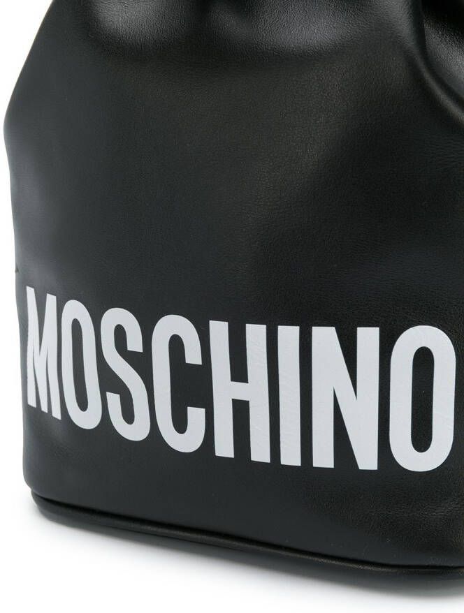 Moschino Bucket tas met logo Zwart