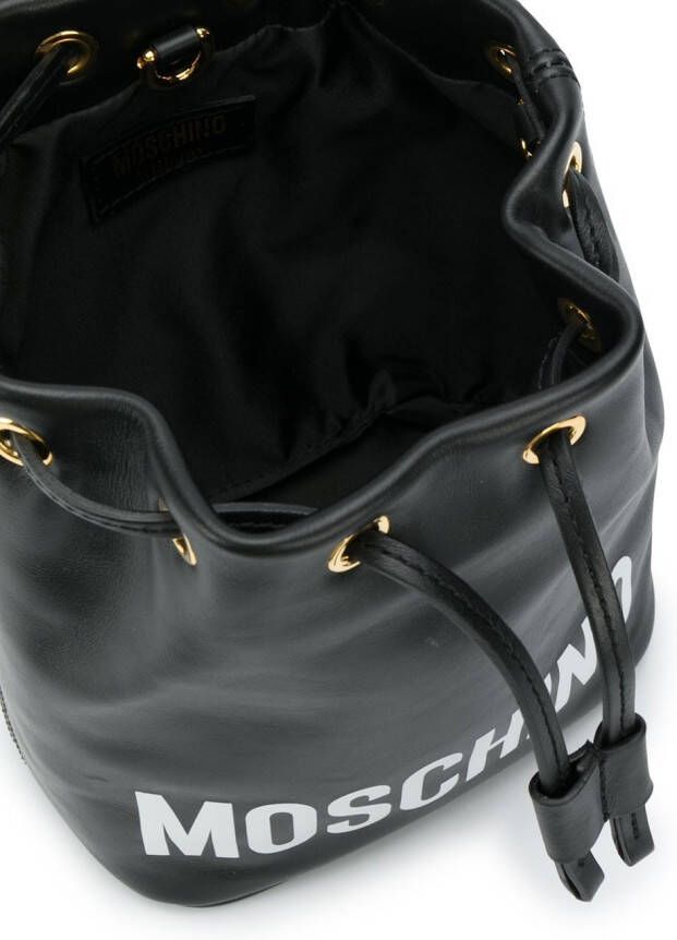 Moschino Bucket tas met logo Zwart
