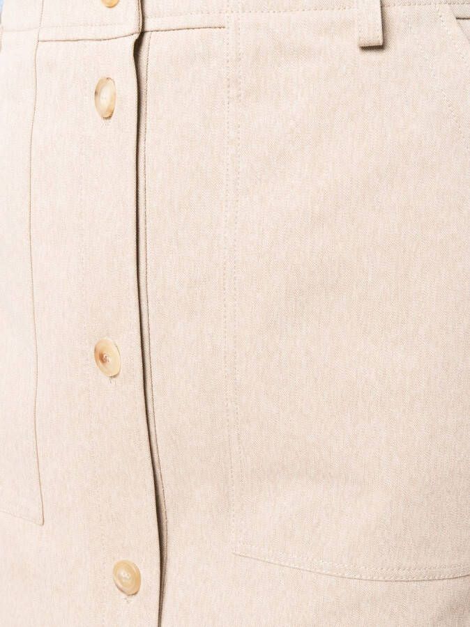Moschino Button-up midi-rok Beige