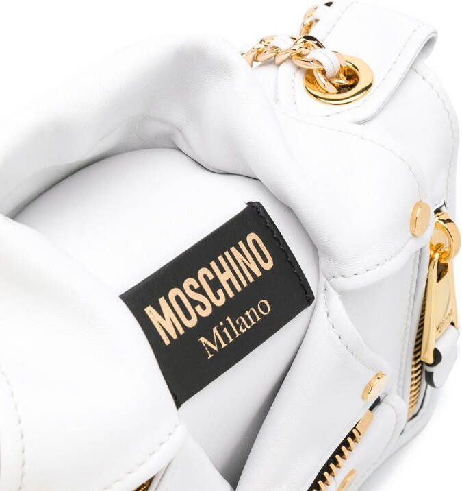 Moschino Crossbodytas in jassen-stijl Wit