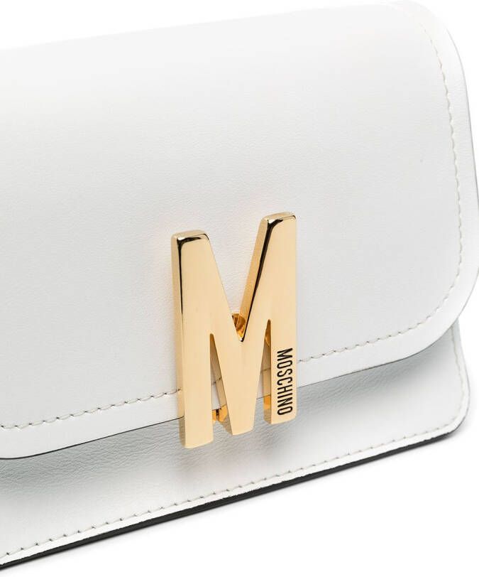 Moschino Crossbodytas met M-logo Wit