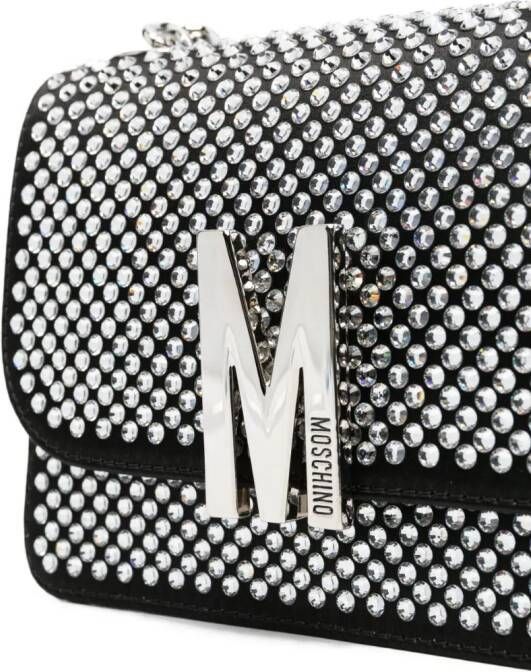 Moschino Crossbodytas verfraaid met kristallen Zwart
