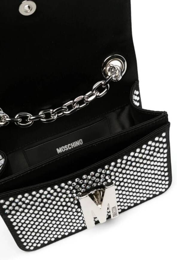 Moschino Crossbodytas verfraaid met kristallen Zwart