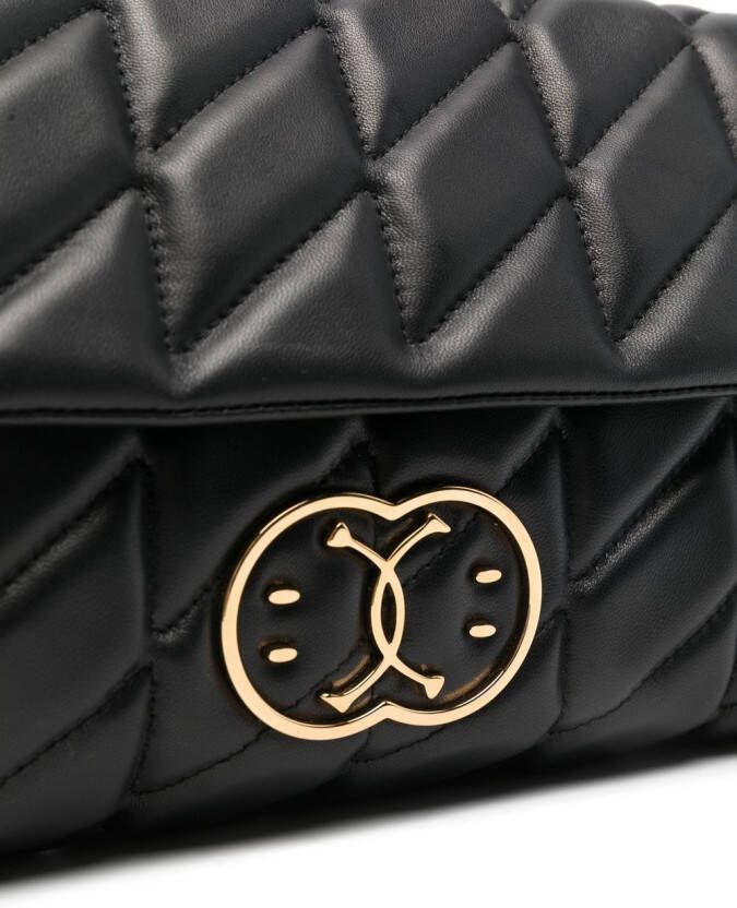 Moschino Double Smile gevoerde tas Zwart