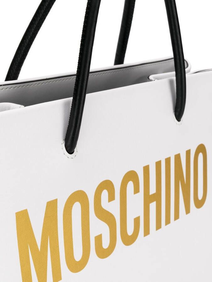 Moschino Draagtas met logoprint Wit
