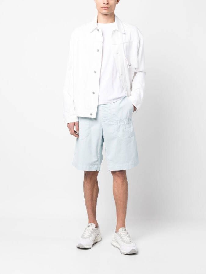 Moschino Shorts met geborduurd logo Blauw